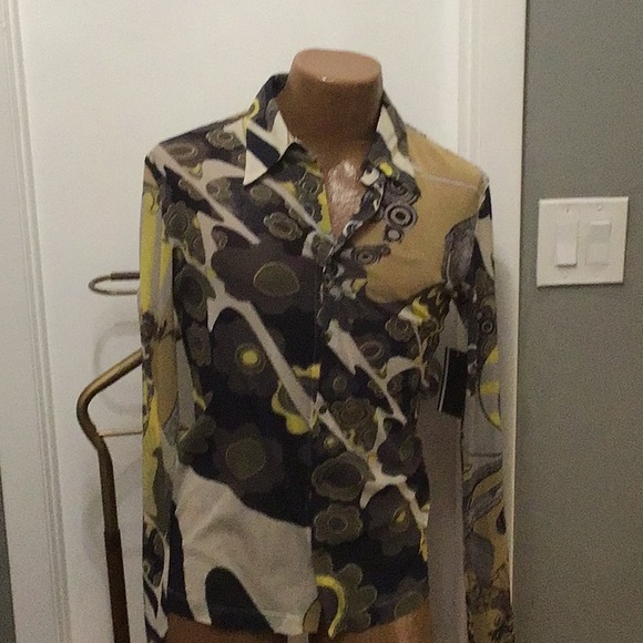 Just Cavalli sheer mens shirt Rare Euro size 48 fits US S/M in Mint Condition